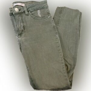 LC Lauren Conrad Sage Green Skinny Jeans